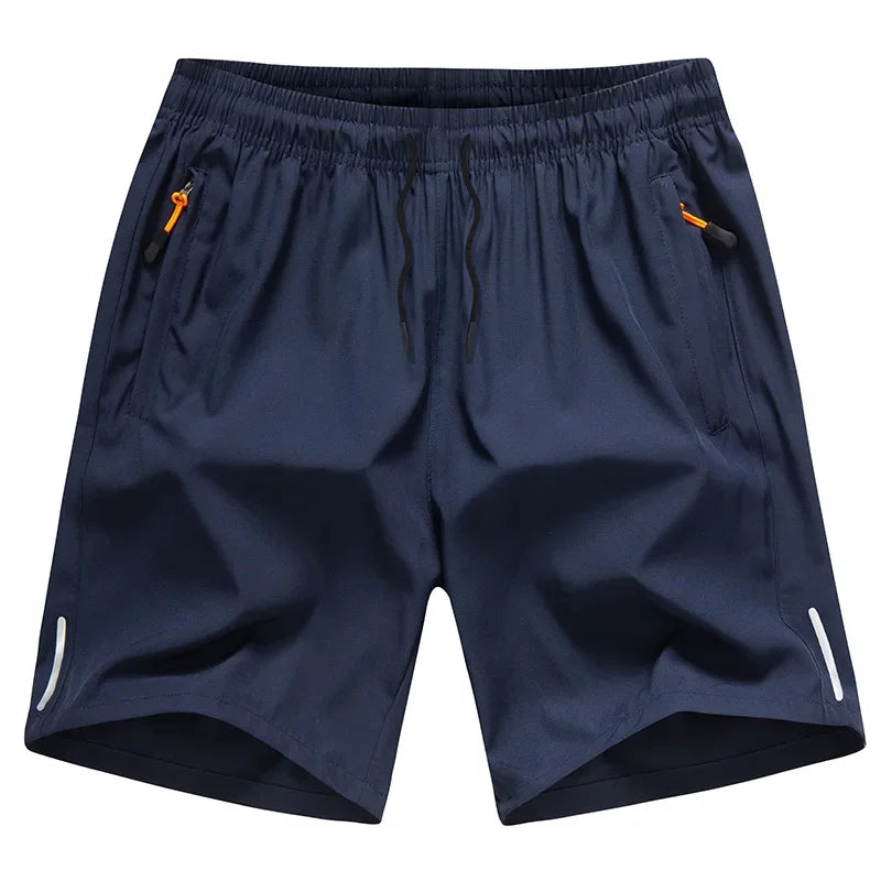 Shorts Masculino de Verão em Seda Gelo - Rápida Secagem, Respirável, para Corrida, Ginásio, Praia e Fitness
