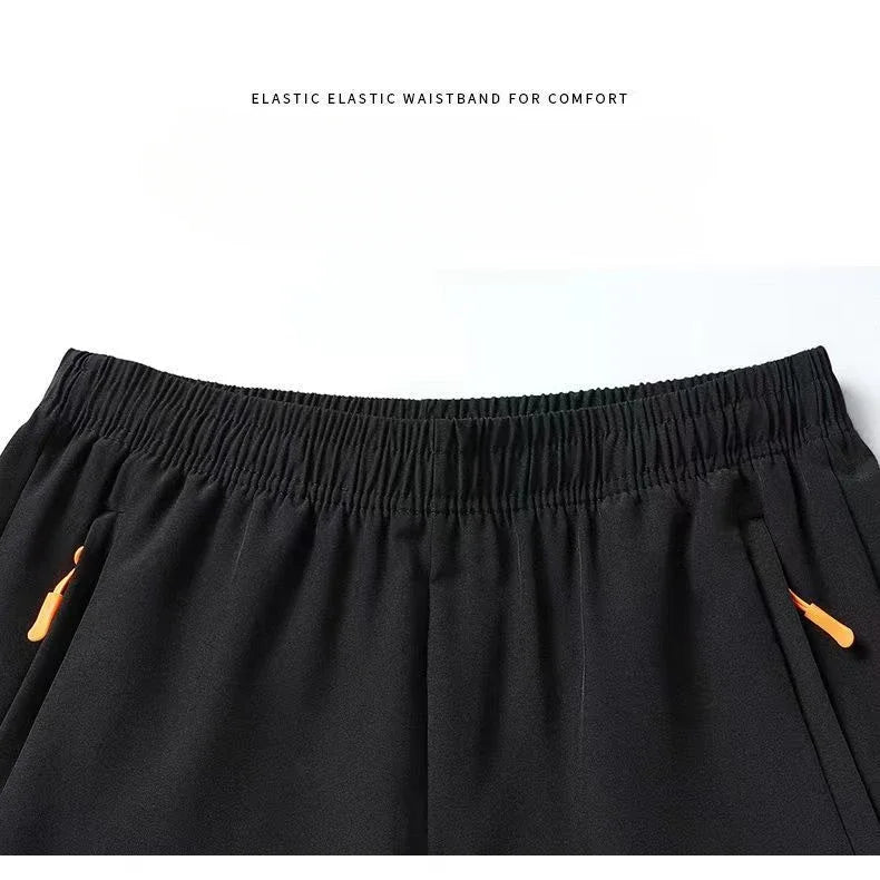 Shorts Masculino de Verão em Seda Gelo - Rápida Secagem, Respirável, para Corrida, Ginásio, Praia e Fitness
