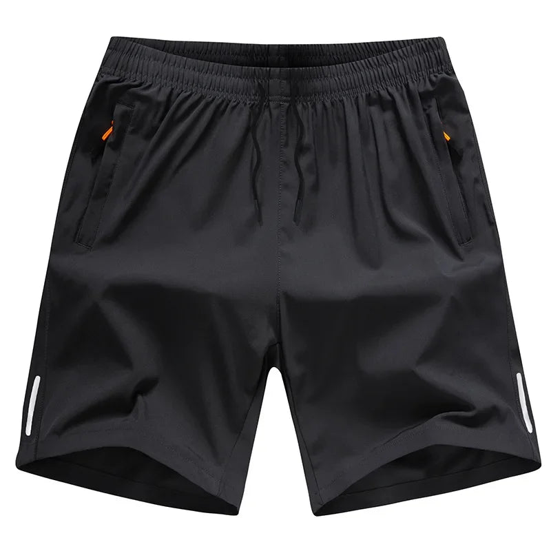 Shorts Masculino de Verão em Seda Gelo - Rápida Secagem, Respirável, para Corrida, Ginásio, Praia e Fitness