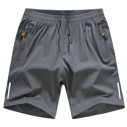 Shorts Masculino de Verão em Seda Gelo - Rápida Secagem, Respirável, para Corrida, Ginásio, Praia e Fitness