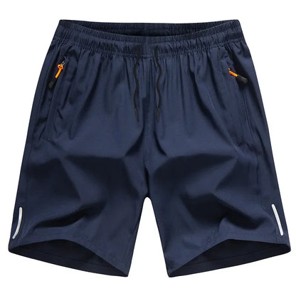 Shorts Masculino de Verão em Seda Gelo - Rápida Secagem, Respirável, para Corrida, Ginásio, Praia e Fitness