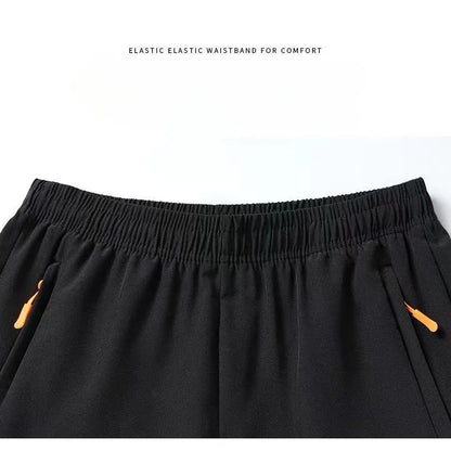 Shorts Masculino de Verão em Seda Gelo - Rápida Secagem, Respirável, para Corrida, Ginásio, Praia e Fitness