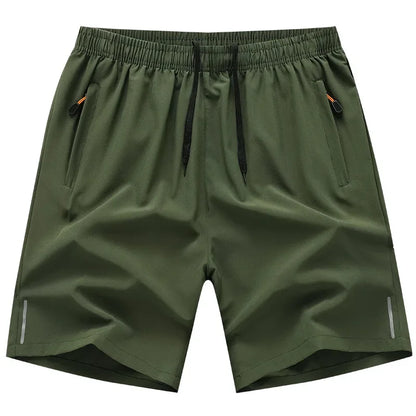 Shorts Masculino de Verão em Seda Gelo - Rápida Secagem, Respirável, para Corrida, Ginásio, Praia e Fitness